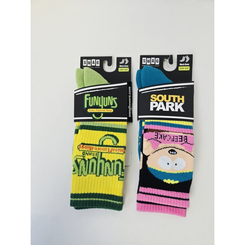 SWAG Mens Crew Socks NEW South Park and Funyuns one size